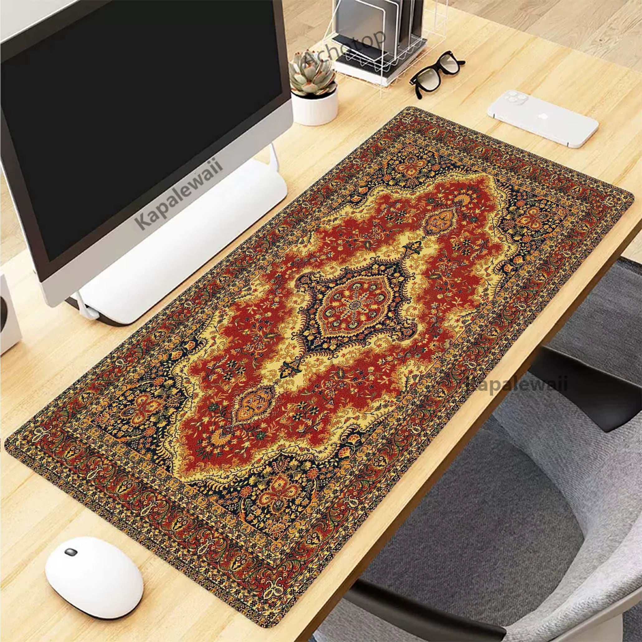 Persian Carpet Mysterious Retro Mouse Pad Pc Gamer Mousepad Rubber Mouse Mat Gaming Speed Keyboard Pads Office Rubber Desk Mat
